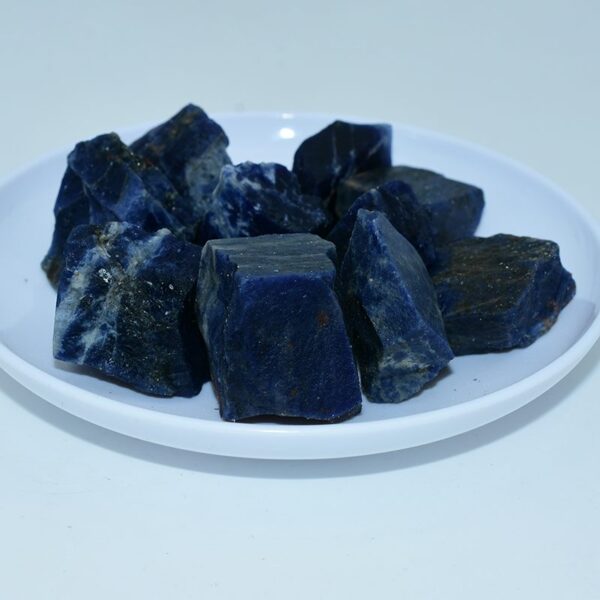 blue sodalite rough gemstones