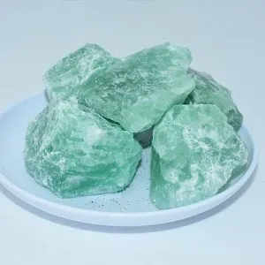 green fluorite rough gemstones