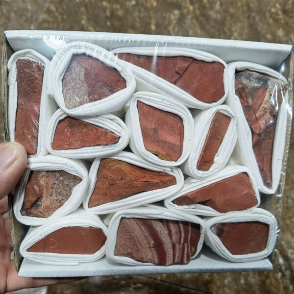 red jasper raw crystal set