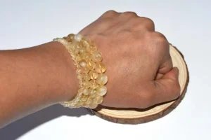Citrine Stone Bracelet On Hand