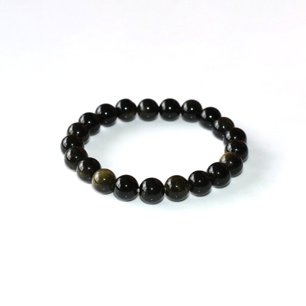 8mm gold obsidian bracelet