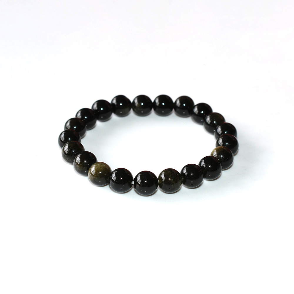 8mm gold obsidian bracelet