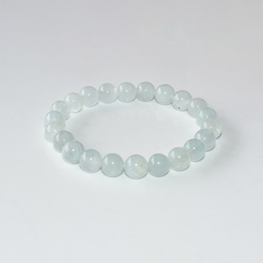 8mm Aquamarine Stone Bracelet