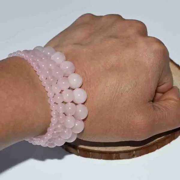 rose quartz crystal bracelet