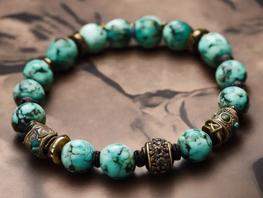 Bracelet design highlighting the symbolic African turquoise meaning