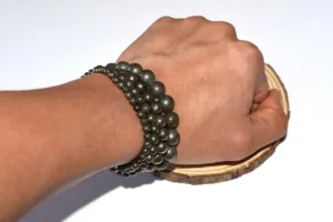 Wholesale Price Pyrite Stone Bracelet On Wrist
