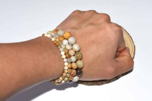 Wholesale Petoskey Stone Bracelet On Wrist