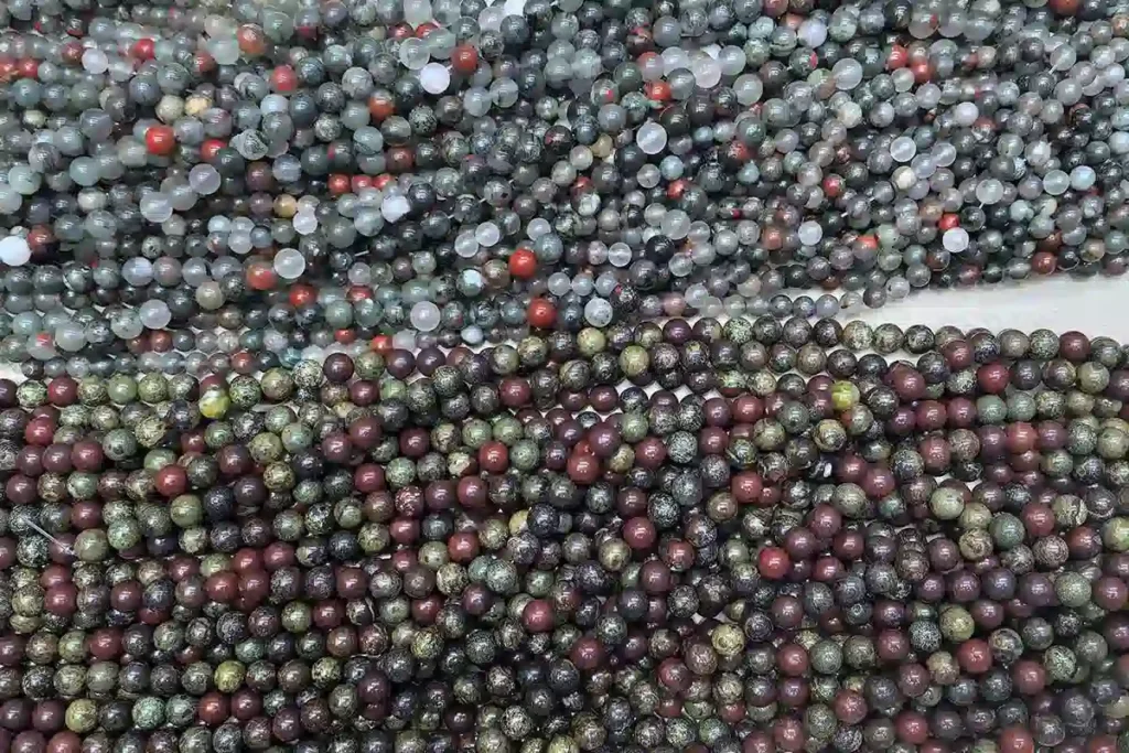 Dragon Bloodstone vs African Bloodstone beads