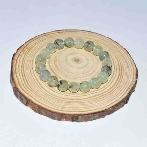 Prehnite Bracelet showcasing soft green translucent crystals