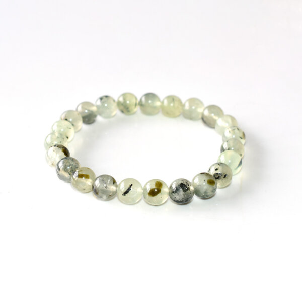 Elegant Prehnite Bracelet featuring 8mm round beads