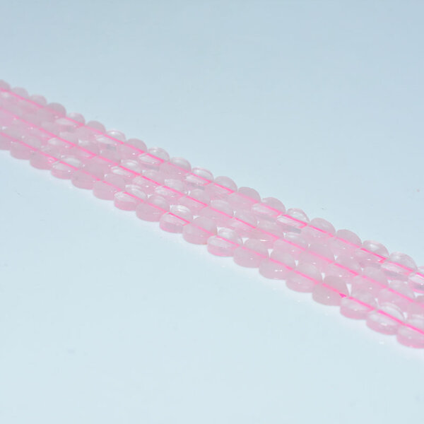 rose quartz heart shaped beads