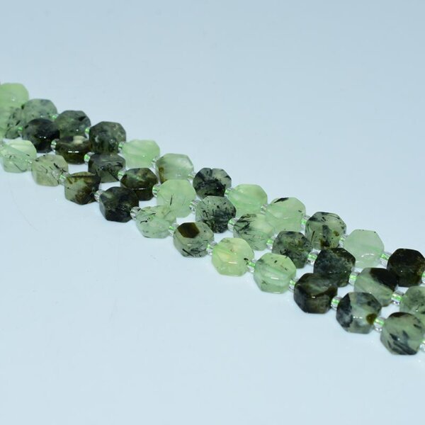 prehnite hexagon beads