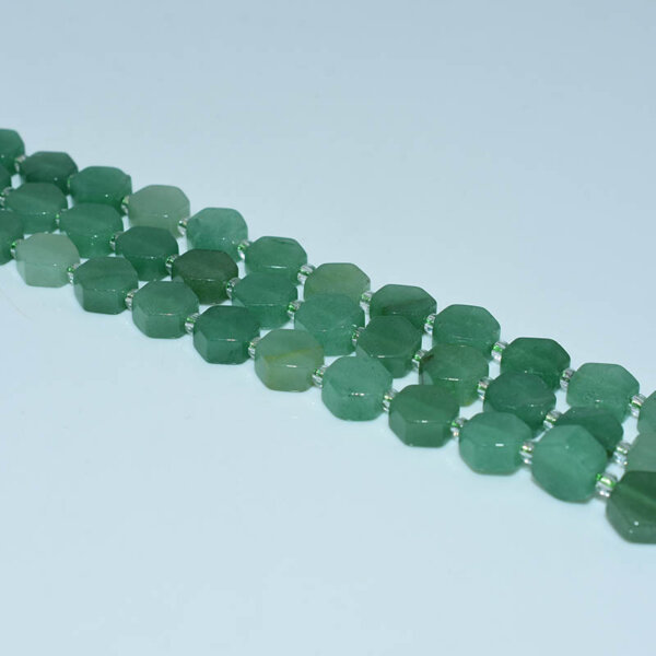 green aventurine hexagon beads