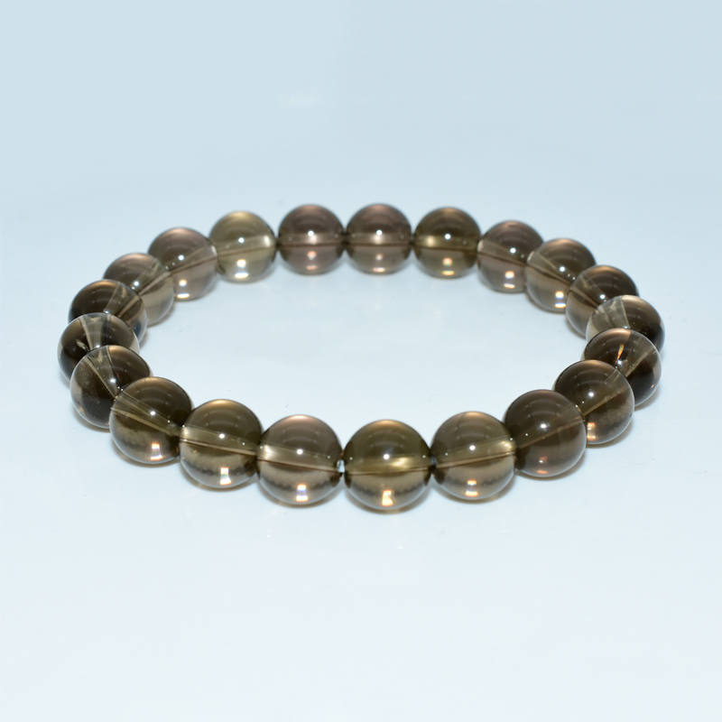 Smoky Quartz Bracelet in 8mm size displayed on white background