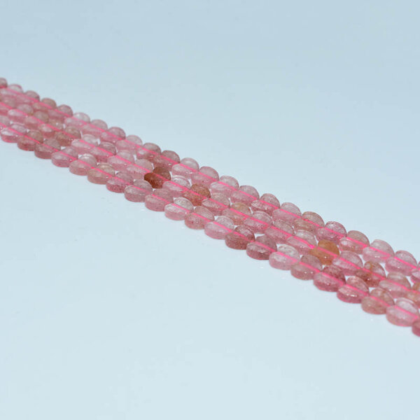 strawberry quartz heart shaped beads