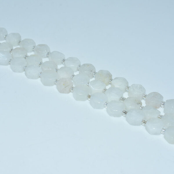 moon stone hexagon beads