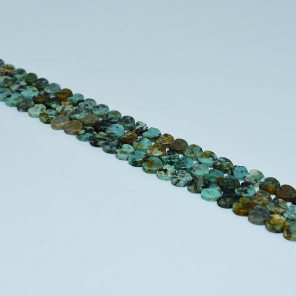 african turquoise heart shaped beads