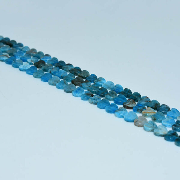 apatite heart shaped beads