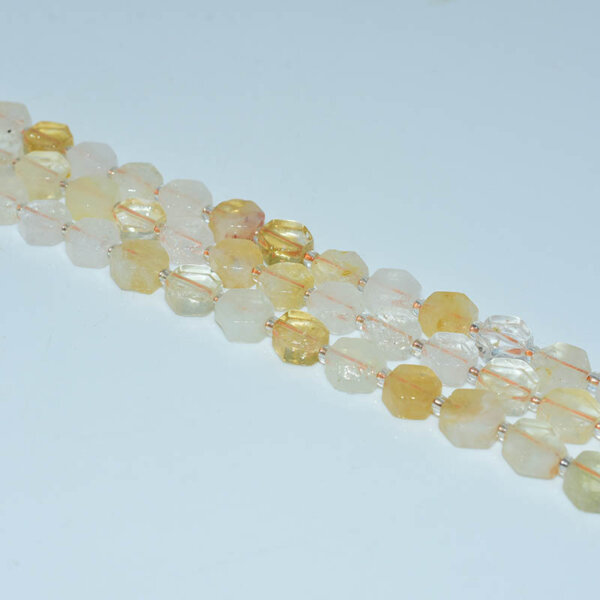 citrine hexagon beads