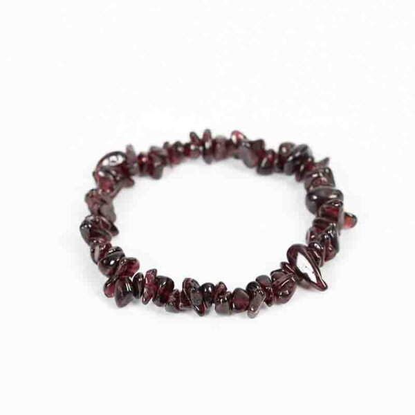 garnet chip bracelet
