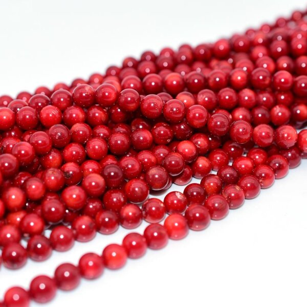 Natural red coral beads strands for handmade jewelry making