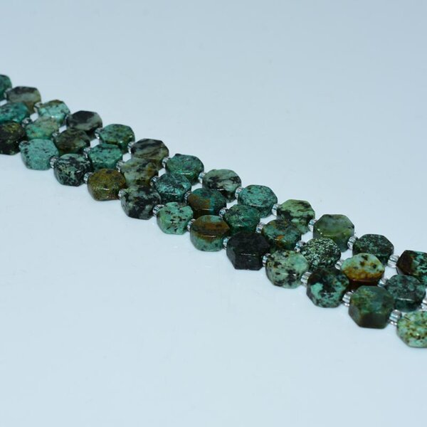 african turquoise hexagon beads