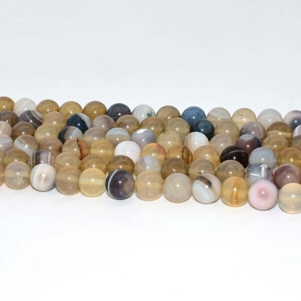 Grey agate beads placed in a line