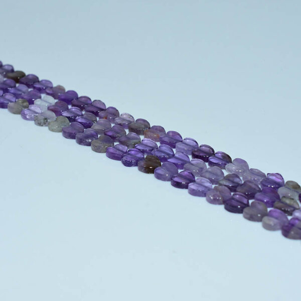 amethyst heart shaped beads