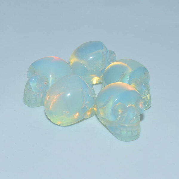 Opalite Skull Crystals – Gentle Transformation Synthetic Crystal Skulls