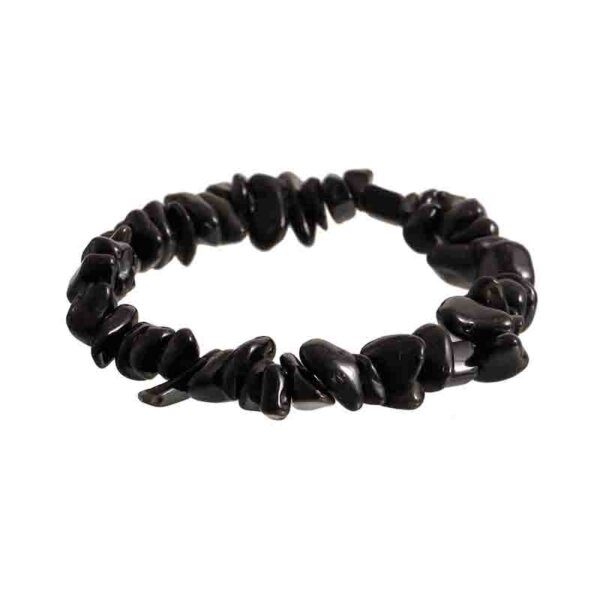 black obsidian chip bracelet