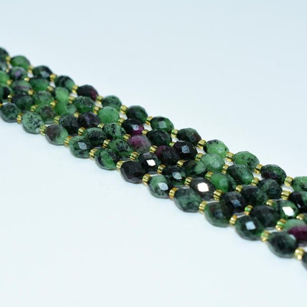 zoisite ruby rice beads