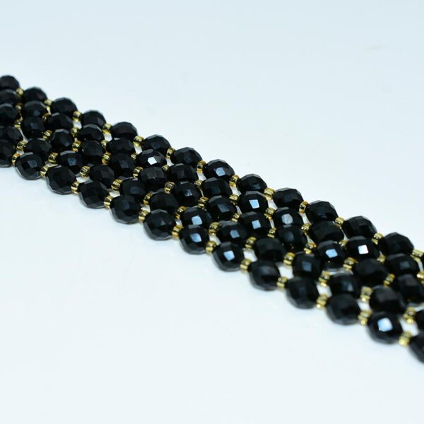 black obsidian rice beads