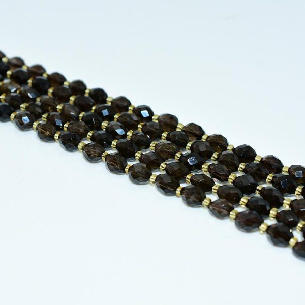 smoky quartz rice beads