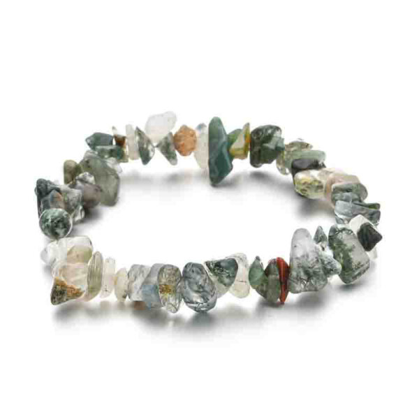 tree agate chip bracelet