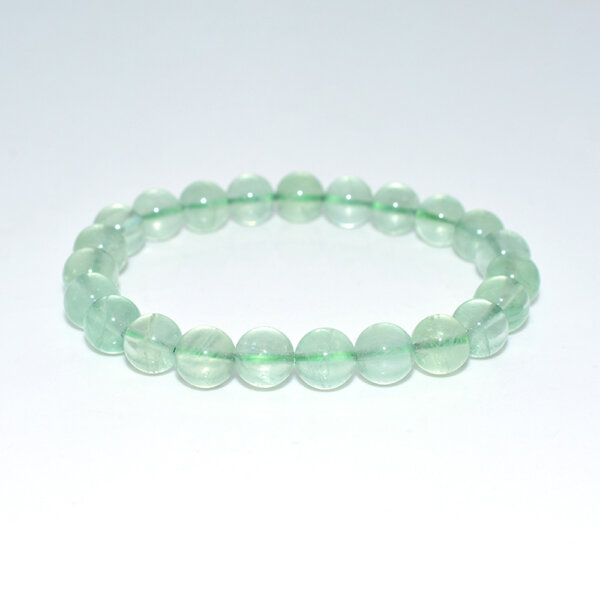 Round Green Fluorite Bracelet – 8mm crystal healing beads