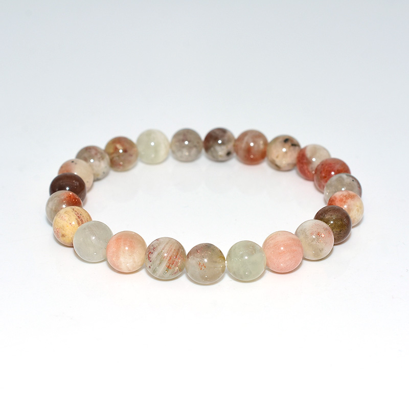Single Arusha Sunstone Bracelet on white background with natural mineral tones