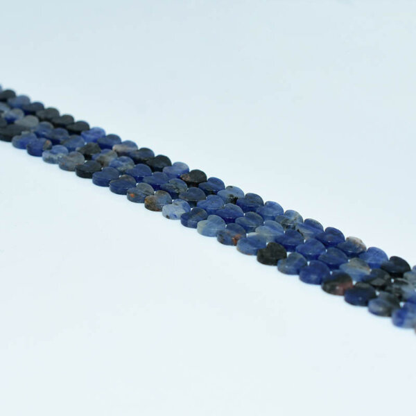 blue sodalite heart shaped beads