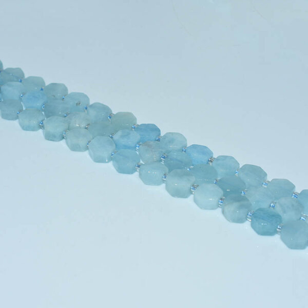 aquamarine hexagon beads