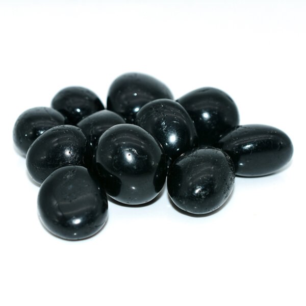 Black Tourmaline Tumbled stones with polished surface, ideal for healing