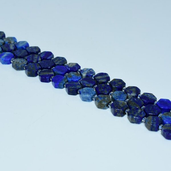 lapis hexagon beads