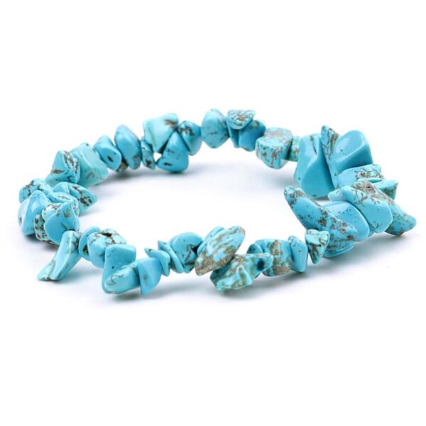 blue turquoise chip bracelet