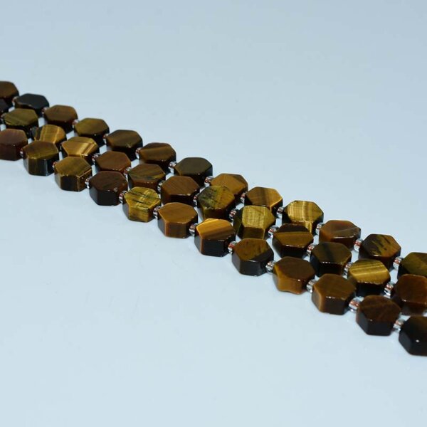 tiger eye hexagon beads