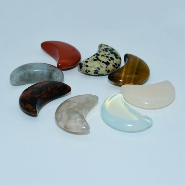Assorted Crescent Moon Crystals – 6 Stone Combination Set