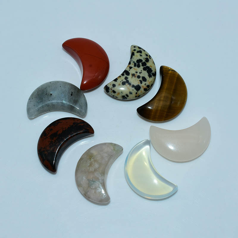 Mixed Moon Crystals – Red Jasper, Tiger Eye, Opalite, Labradorite