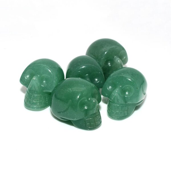 Green Aventurine Skull Crystals – Natural Carved Healing Gemstones