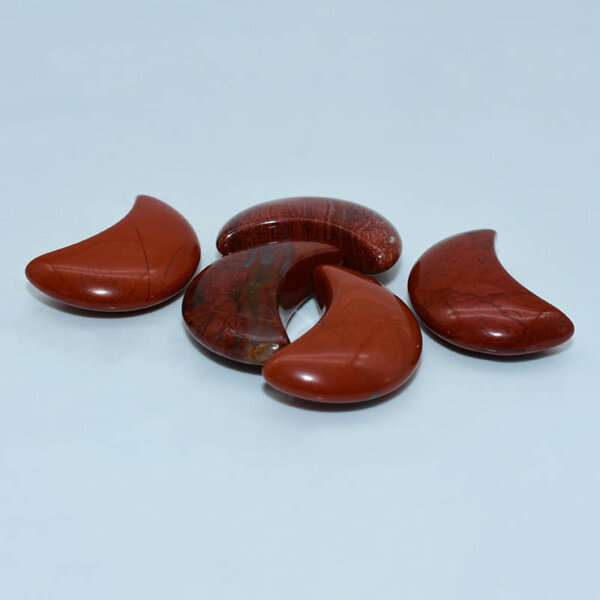 Red Jasper Moon Shaped Crystals – Set of 3 Crescent Stones