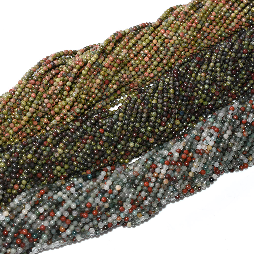 Multicolor 3mm beads on long strand