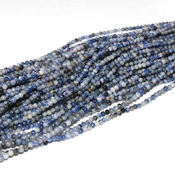 sodalite 3mm beads round stone strand