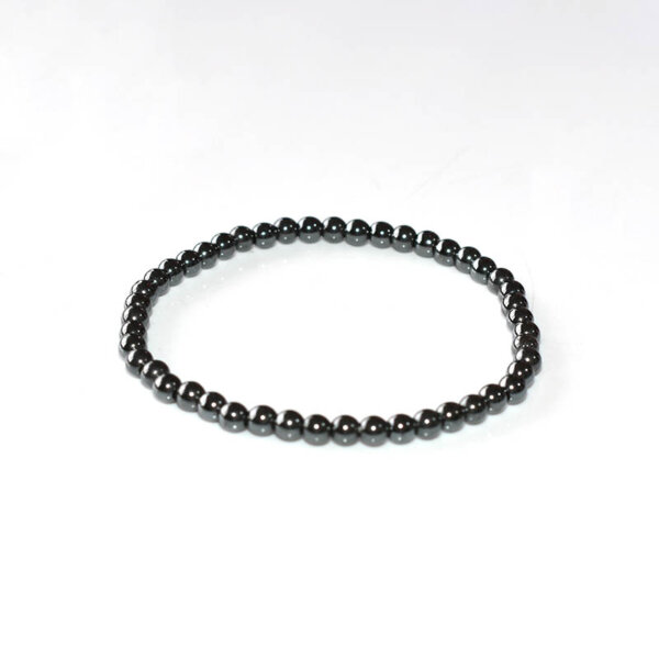 Polished Hematite Bracelet arranged in a perfect circle view