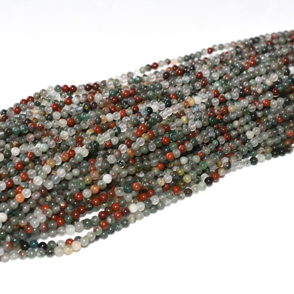 african blood jasper 3mm round stone beads strand
